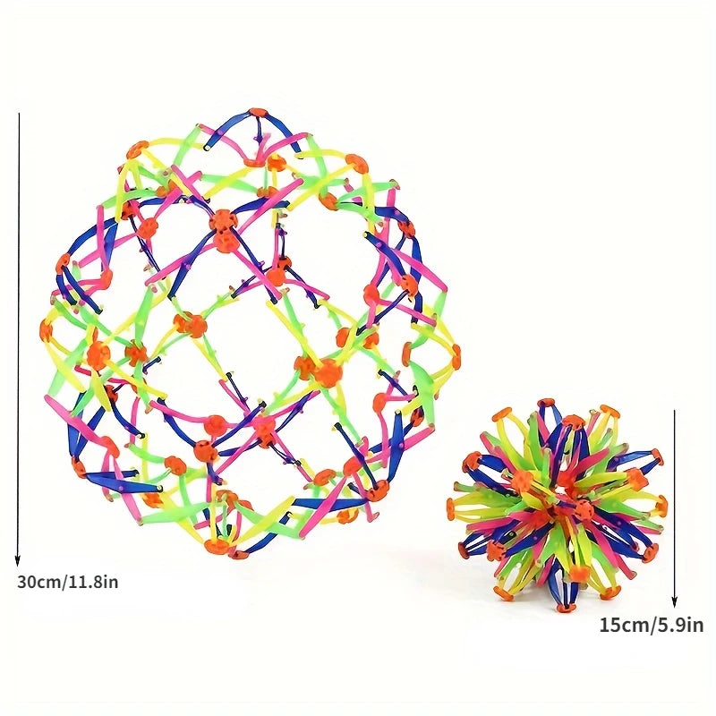 Esfera colorida expansível, brinquedos sensoriais, inquietações respiratórias, 1pc