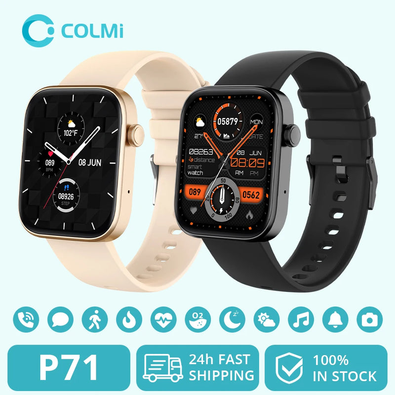 Smartwatch para homens e mulheres, chamada por voz, monitoramento de saúde, IP68 impermeável, notificação inteligente, assistente